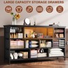 Gikpal 11 Drawer Dresser, Dressers for Bedroom TV Stand for up to 32''- 55" TV, with Power Outlets LED Lights & Side Pocket, Chest of Drawers Dresser - 3 of 4