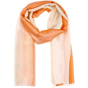INSPIRE CHIC Women's Gradient Color Satin Colorful Lightweight Soft Scarves 1Pc - 1 of 4