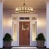 PAKOKULA 49.2 in. 20-Light Black Wagon Wheel Chandelier with Clear Glass Shades, Modern Dimmable Fixture for Dining Room - 4 of 4