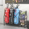 MOEPISY Golf Bag Storage Rack for Garage with Wheels, Organizer for Golf Bag and Equipment Accessories - 4 of 4