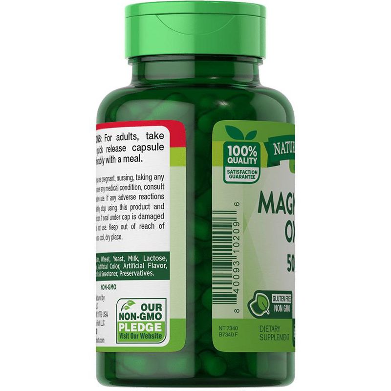 Nature's Truth Magnesium Oxide 500mg | 90 Capsules, 4 of 5
