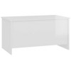 vidaXL Coffee Table High Gloss White 40.2"x21.9"x20.7" Engineered Wood - 3 of 4