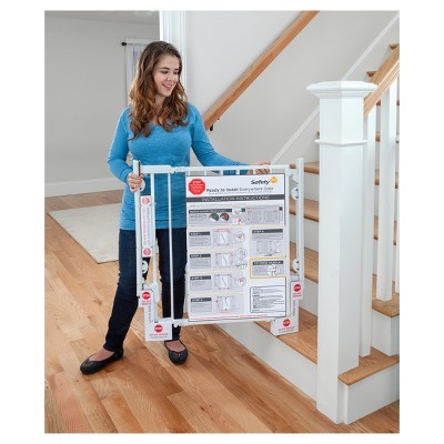 White Metal Swinging Baby Safety Gate