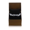 Bella Silver Sterling Silver Lined Marquise Shaped Multi-Linked Bracelet, MADE IN ITALY - Silver - 8+1 Inch - 3 of 4