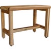 24" Eleganto ED997 Wide Teak Wood Bathroom/Shower Seat - EcoDecors - 2 of 4