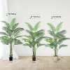6/7ft Artificial Palm Tree – 15-Trunk Faux Potted Plant for Indoor Home & Office Decor, UV-Resistant (1 or 2 Pack) - 3 of 4