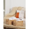 Wicker Storage Basket – Rectangular Decorative Organizer with Built-in Handles for Home, Shelves, and Closet - 4 of 4