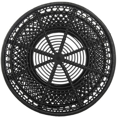 Urban Oasis 32'' Black Rattan Round Coffee Table