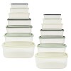 SharpChef 14PC Rectangular Plastic Food Storage Container Set, Stackable, Nesting, Airtight Leak-proof Lids, 7 Colors - 4 of 4