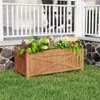 Tangkula Wooden Raised Garden Bed Elevated Outdoor Planter Box w/ Drainage Holes for Patio - 2 of 4