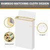 Toilet Paper Storage Organizer with Lid, Holds 24 Regular Rolls or 18 Mega Rolls, Slim Bathroom Organizer - 4 of 4