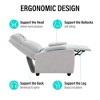 Kumasinova Modern PU Leather Recliner Chair,Accent Chair with Cup Holder & Comfortable Arms and Back,Single Sofa for Living Room or Home Office - 3 of 4