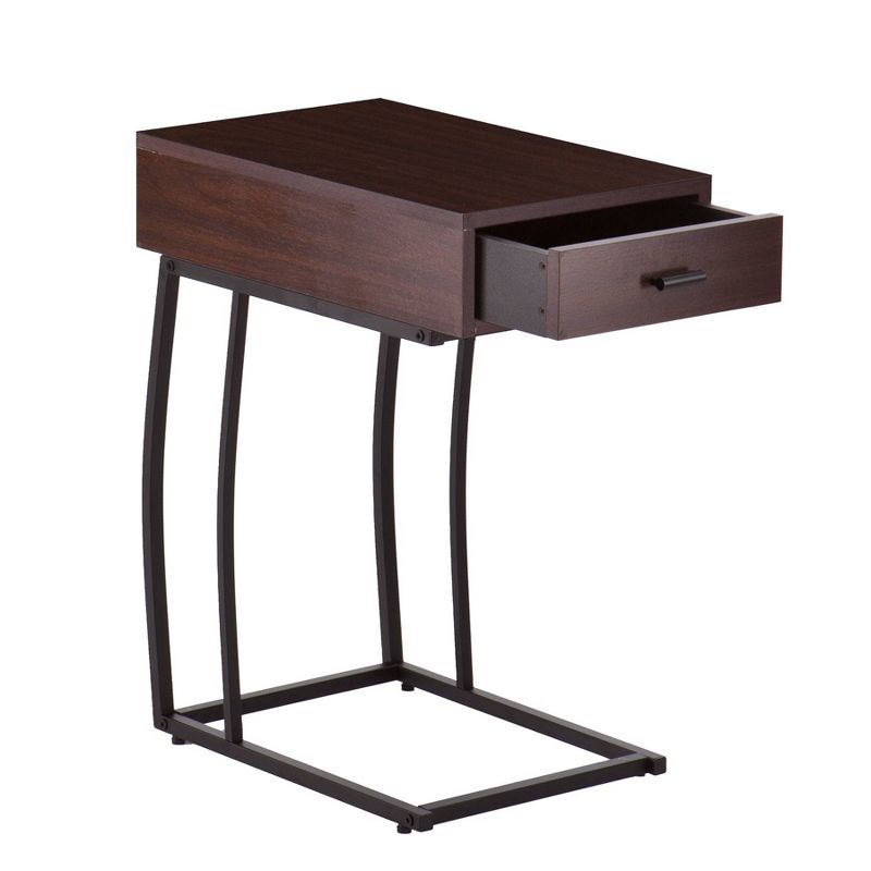 Side Table with USB Brown - Aiden Lane, 5 of 6