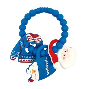 Silicone Christmas Teether Ring Toy for Baby, BPA Free Soothing Teething Relief Toy for Infant & Toddlers 0-12 Months, Perfect Christmas Gift for Baby - 1 of 4