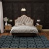5x7ft Vintage Floral Washable Area Rug, Non-Slip Low Pile Polyester Carpet for Living Room & Bedroom - 2 of 4