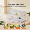 VEVOR 30-inch Flight Bird Cage, Stackable Bird Cage for Small Parrots Canaries Cockatiels Lovebirds Finches Budgies Conures Macaws Pet, White - 3 of 4