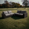 Courtyard Casual St Lucia 2 Pc Sectional Set 1 Left and 1 Right Loveseat   Grade A Vietnam Olefin - 2 of 4