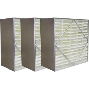 Filterbuy 20x20x6 Air Filter (3-Pack), Pleated MERV 14 No Header Rigid Cell Box Filters HVAC Replacement (Actual Size: 19.38 x 19.38 x 5.75) - 1 of 1