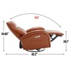 NicBex Recliner Chair Rocking Chair Recliner Swivel Accent Chair with Lumbar Support Reading Chair with USB Ports for Living Room - 4 of 4