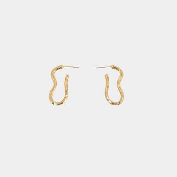 Women's Abstract Open-Back Hoop Earrings - Cupshe