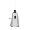 Toltec Lighting Carina 1 - Light Pendant in  Brushed Nickel with 11" Clear Ribbed Shade - 2 of 2