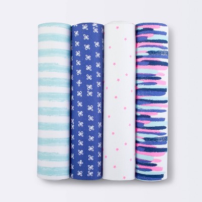 Flannel Baby Blanket 4pk - Cloud Island™? Blue 4pk