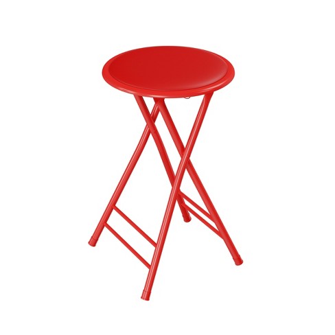 Hastings Home 24 inch Heavy duty Folding Round Stool With 300 lb