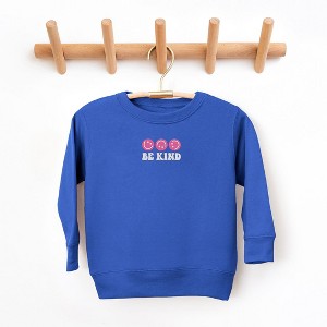 The Juniper Shop Embroidered Be Kind Turning Smiles Toddler Graphic Sweatshirt - 1 of 3