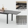 Osparple Expandable  Outdoor Dining Table,Rectangular  Patio Table with Black Frame and Height Adjustable Legs for 6 Person - 2 of 4