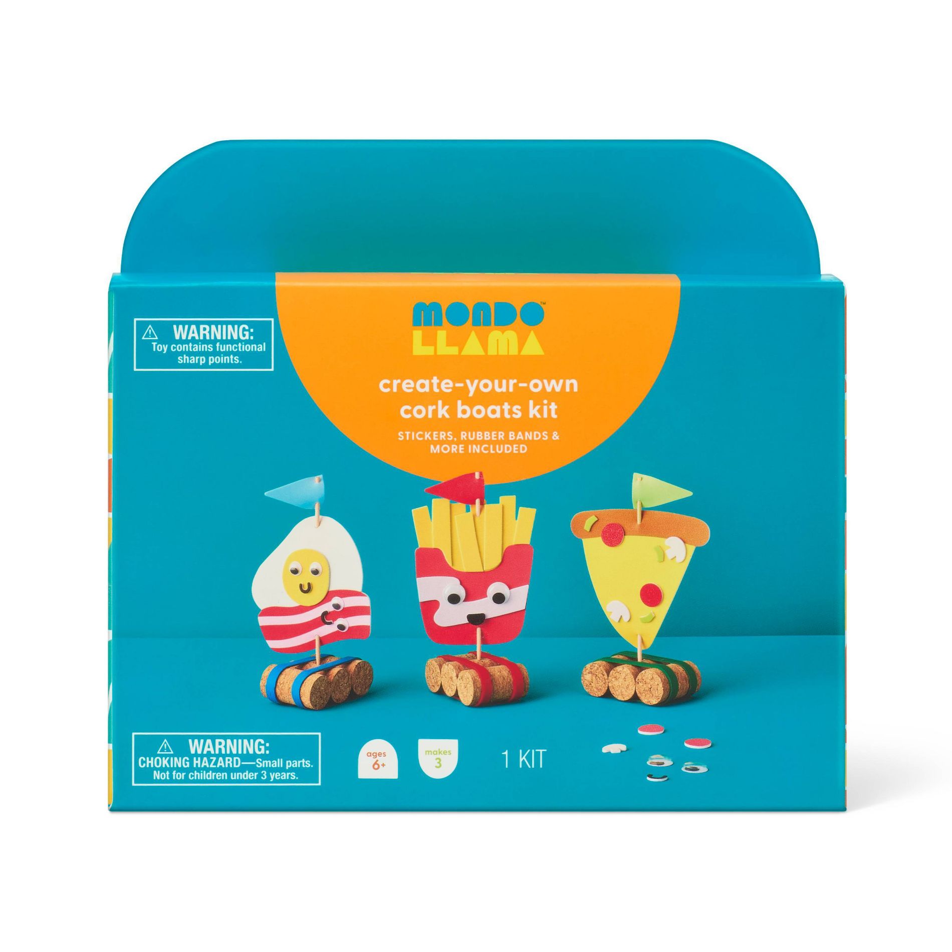 3ct Summer Craft Food Cork Boats Activity Kit - Mondo Llama™