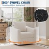 Swivel Accent Chair for Living Room, 360°Rotating Modern Upholstered Armchair - Comfy Ergonomic Backrest Sofa - 4 of 4