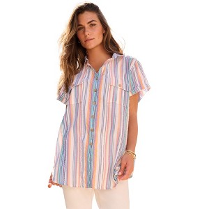 Roaman's Seersucker Shirt - 1 of 4