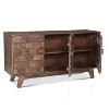 Darby 3 Cabinet Accent Server Walnut - Steve Silver Co.: Mid-Century Storage, Magnetic Latch Doors - 2 of 4