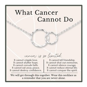 HOPE LOVE SHINE Cancer Recovery Support Necklace 2 Ring Gold – Chemo Patient Gift, Encouragement Jewelry for Her - 1 of 4
