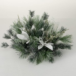 6"H Sullivans Frosted Snow Pine Orb, Green - 1 of 2