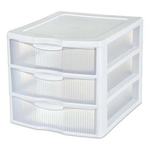 Sterilite 3 Drawer Medium Countertop Unit White With Drawers Clear Target