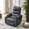Technical Leather Power Reclining Chair - 3 of 4
