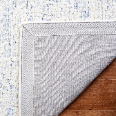 Blue Ivory Handmade Tufted Wool 8' x 10' Area Rug