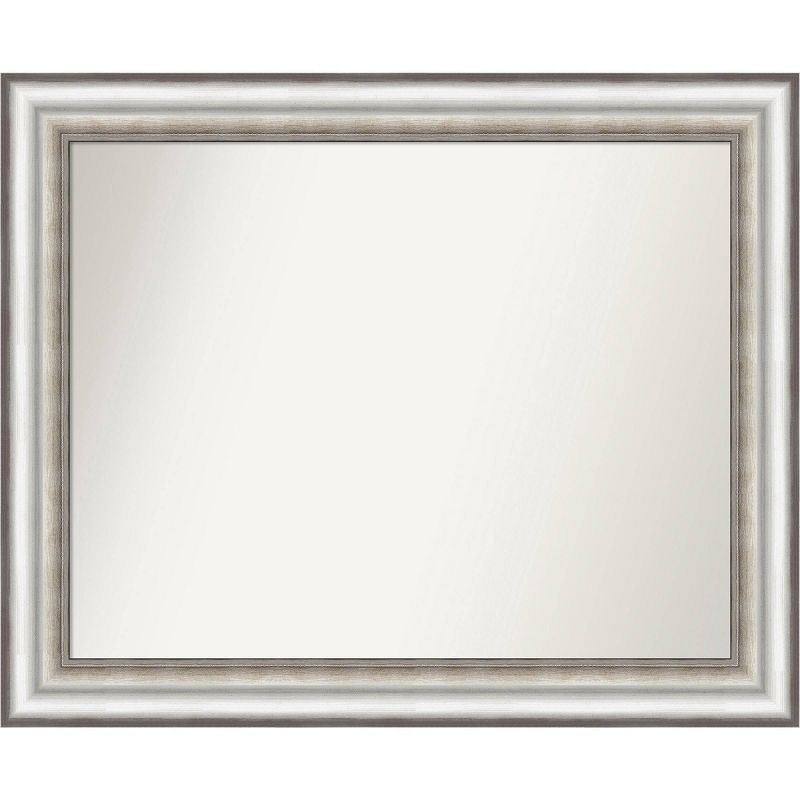 33&#34; x 27&#34; Non-Beveled Salon Silver Wall Mirror - Amanti Art, 1 of 10
