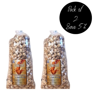 Gold Dust Kettle Corn 9 oz Caramel Popcorn - Pack of 2