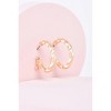 Slickblue Gold Twisted Hoop Earrings, Matte Finish, 1.4" Round Shape, Stylish Fashion Accessory - 2 of 2