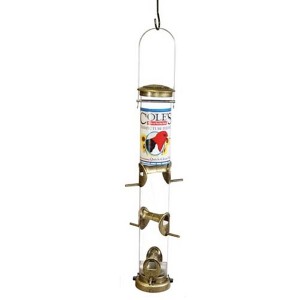 Cole's Terrific Tube Tubular Wild Bird Feeder with Natural Grip Perch, Clear Polycarbonate, 6 ports - 1 of 2