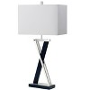 HomeRoots Set of Two 29" Black Metal Table Lamp With White Cone Shade - 4 of 4