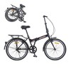 Kumasinova 24" Folding Bike,Single Speed Steel Frame Commuter Bike with Fenders,Adjustable Saddle,V-Brake Portable Bicycle for Men & Women - 2 of 4