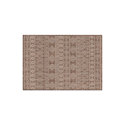 World Rug Gallery Geometric Boho Textured Flat Weave Indoor/outdoor ...