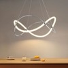 Rennnsan Brenthra 25"W Linear Aluminum Modern LED Dimmable Chandelier in Silver - 4 of 4