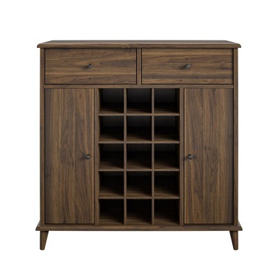 RealRooms Wexford Bar Cabinet, Walnut