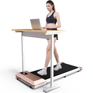 Deerrun 16.14*31.5 inches Belt Gold 1. 5 HorsePower Folding Treadmill for Home, APP Control , 265LB Walking Pad Running Data Analysis, Smart - 1 of 4