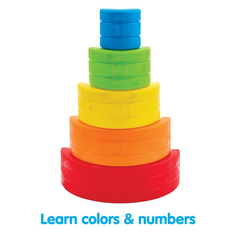 Kidoozie Musical Stack & Learn Rainbow, Stacking Activity Toy for Infants and Toddlers 6-24M with Motion Activated Lights and Sounds, 3 of 8