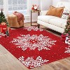 TackView Christmas Snowflake Area Rug Rug Washable Non Slip,Christmas Rugs for Living Room, Low Pile Throw Rug Carpet - 3 of 4